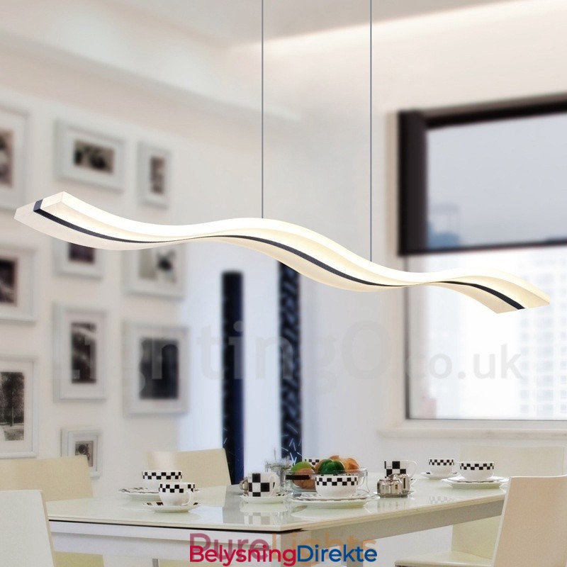 Dimbar Lineær Pendellampe Med Fjernkontroll, Moderne Design