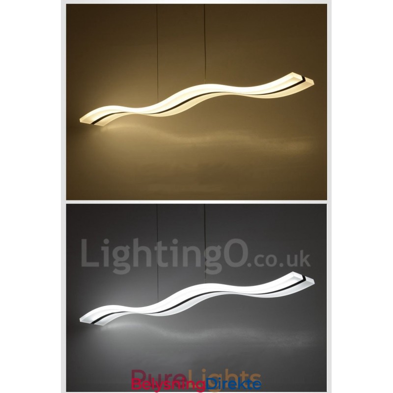 Dimbar Lineær Pendellampe Med Fjernkontroll, Moderne Design