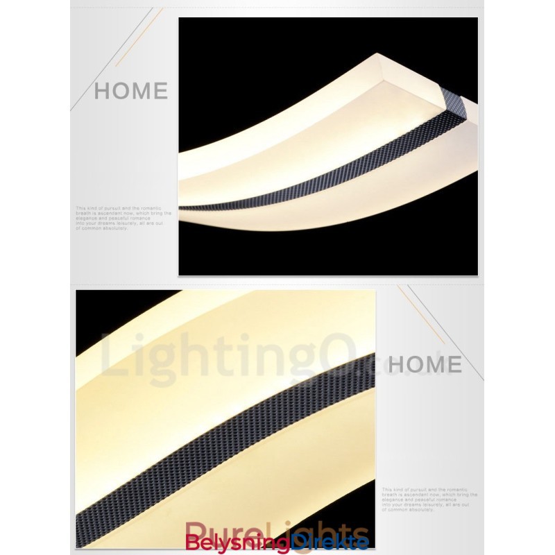 Dimbar Lineær Pendellampe Med Fjernkontroll, Moderne Design