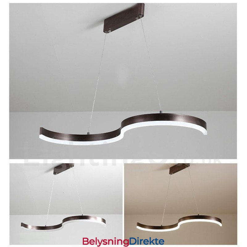 Dimbar Lineær Pendellampe Med Fjernkontroll, Moderne Design