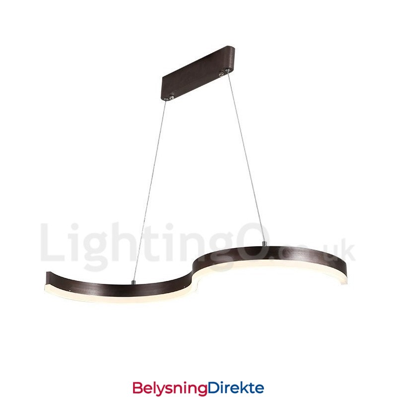 Dimbar Lineær Pendellampe Med Fjernkontroll, Moderne Design