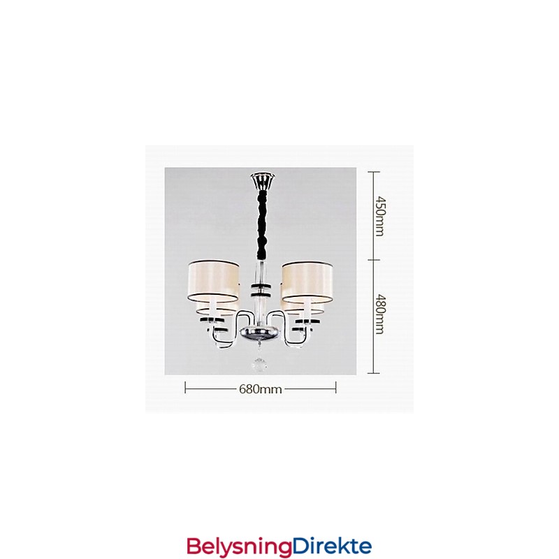 Moderne Minimalistisk Lysekronebelysning I Stoffkunstkrystall