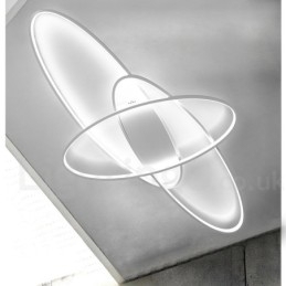 Dimmbar Oval Moderne Samtidskunst Taklampe I Aluminium Innfelt Lampe For Stue Soverom Kan Også Brukes Som Vegglampe