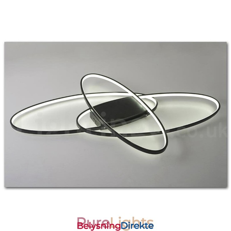 Dimmbar Oval Moderne Samtidskunst Taklampe I Aluminium Innfelt Lampe For Stue Soverom Kan Også Brukes Som Vegglampe