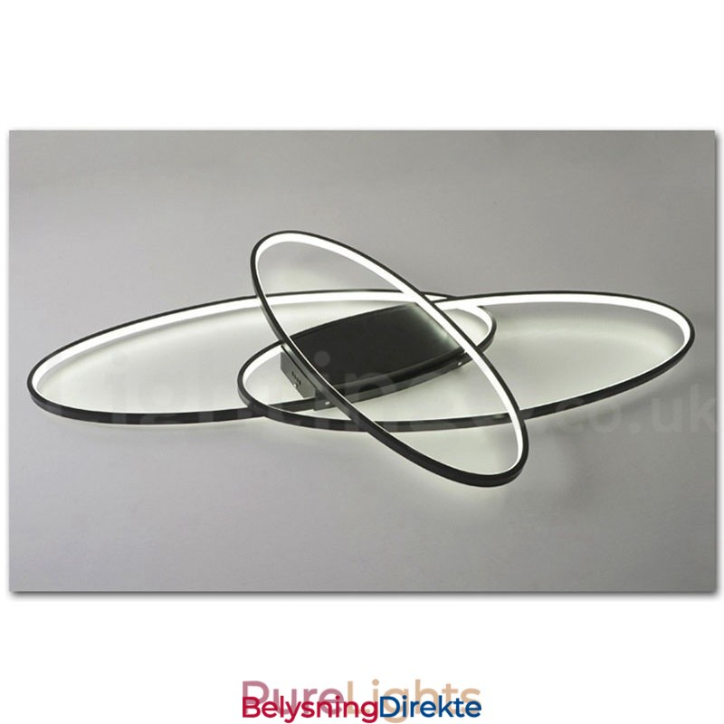 Dimmbar Oval Moderne Samtidskunst Taklampe I Aluminium Innfelt Lampe For Stue Soverom Kan Også Brukes Som Vegglampe