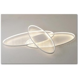 Dimmbar Oval Moderne Samtidskunst Taklampe I Aluminium Innfelt Lampe For Stue Soverom Kan Også Brukes Som Vegglampe