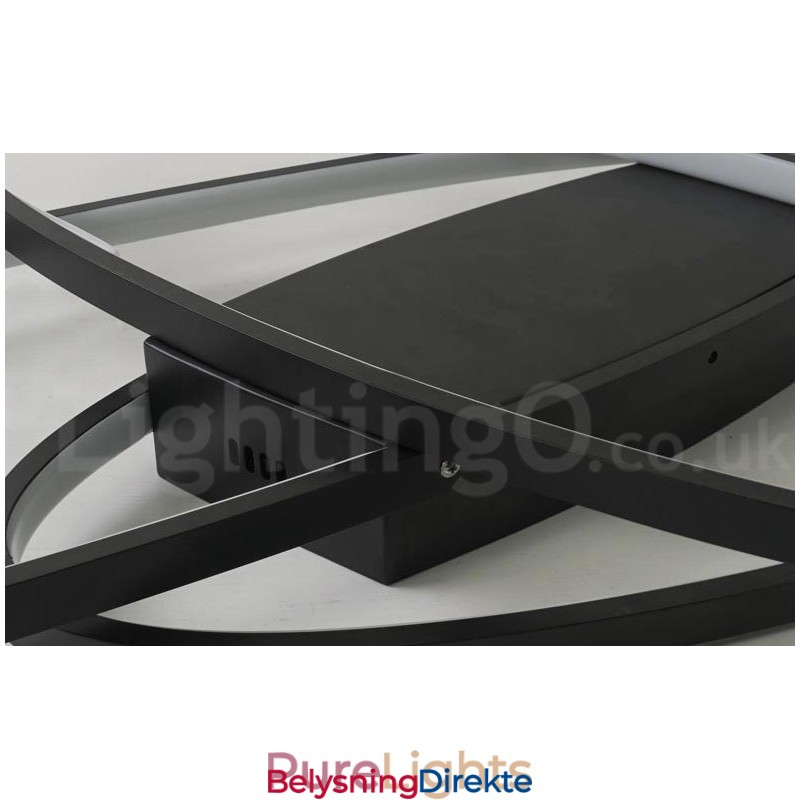 Dimmbar Oval Moderne Samtidskunst Taklampe I Aluminium Innfelt Lampe For Stue Soverom Kan Også Brukes Som Vegglampe