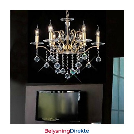 Tradisjonell Klassisk Krystallgullmetalllysekrone