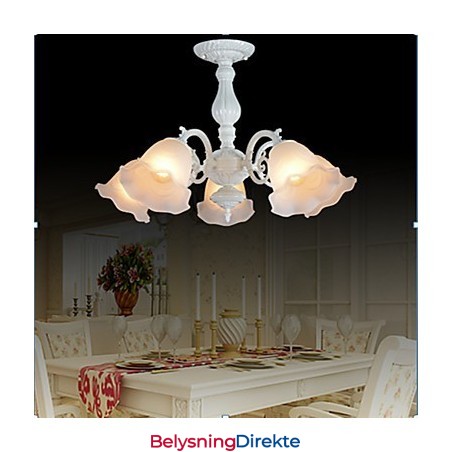 Innfelt Montering Med Fem Lys, Hvit, Europeisk, Retro, Klassisk