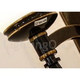 Luksuriøs Rustikk Retro Vintage Messing Stein Anhengslysekrone Med Glassskjermer I Ren Messing