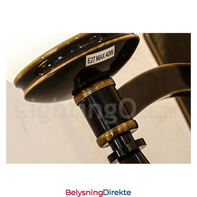 Luksuriøs Rustikk Retro Vintage Messing Stein Anhengslysekrone Med Glassskjermer I Ren Messing