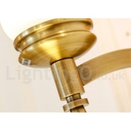 Luksuriøs Rustikk Retro Vintage Messing Stein Anhengslysekrone Med Glassskjermer I Ren Messing