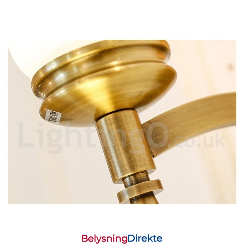 Luksuriøs Rustikk Retro Vintage Messing Stein Anhengslysekrone Med Glassskjermer I Ren Messing