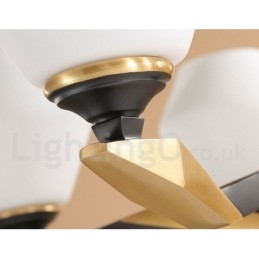 Luksuriøs Rustikk Retro Vintage Messing Anhengslysekrone Med Glassskjermer