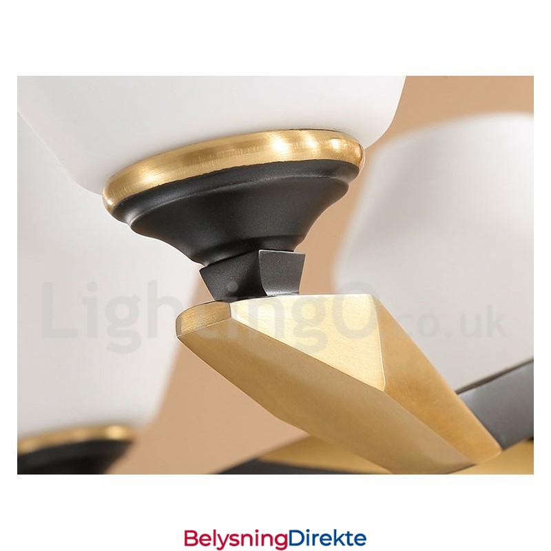 Luksuriøs Rustikk Retro Vintage Messing Anhengslysekrone Med Glassskjermer