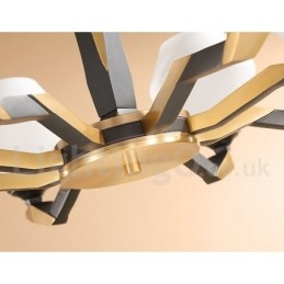 Luksuriøs Rustikk Retro Vintage Messing Anhengslysekrone Med Glassskjermer