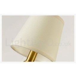 Luksuriøs Rustikk Retro Vintage Messing Keramikk Anhengslys Lysekrone Med Stoffskjermer