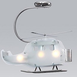 Enkel Barnelampe Tegneserie Glass Helikopterlampe