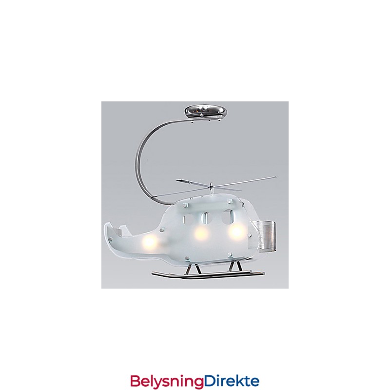 Enkel Barnelampe Tegneserie Glass Helikopterlampe