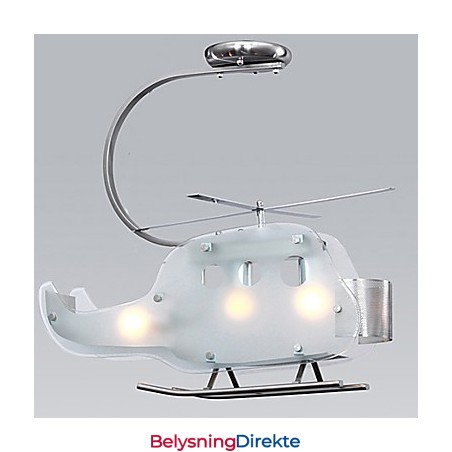 Enkel Barnelampe Tegneserie Glass Helikopterlampe