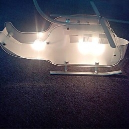Enkel Barnelampe Tegneserie Glass Helikopterlampe