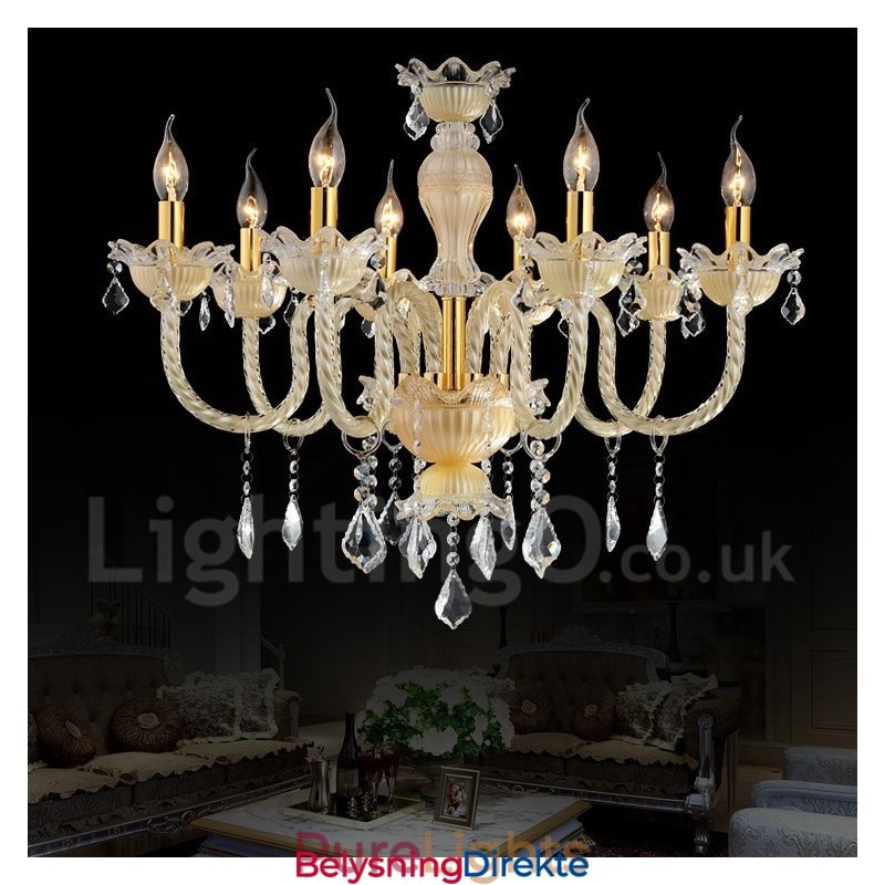 Krystall Luksuriøs Moderne Samtids Anheng Lysekrone