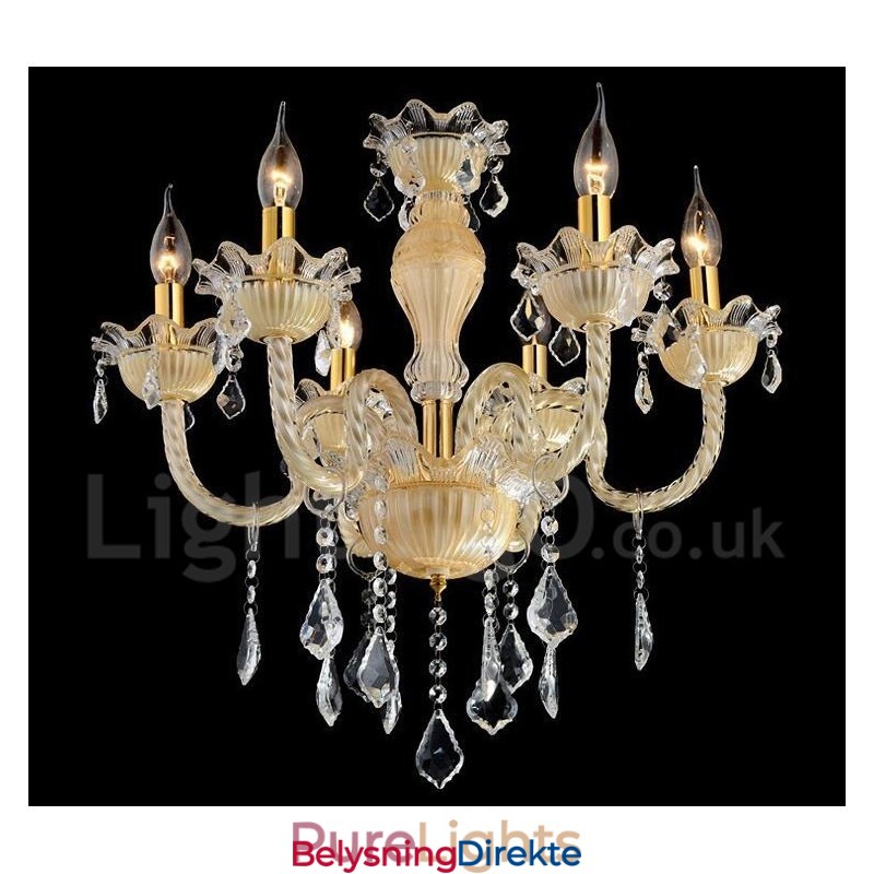 Krystall Luksuriøs Moderne Samtids Anheng Lysekrone