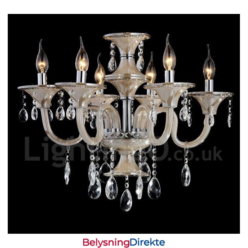 Krystall Luksuriøs Moderne Samtids Anheng Lysekrone