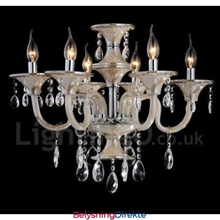 Krystall Luksuriøs Moderne Samtids Anheng Lysekrone