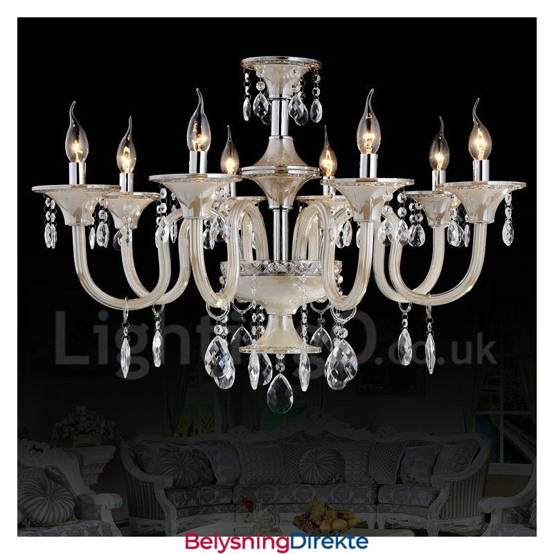 Krystall Luksuriøs Moderne Samtids Anheng Lysekrone