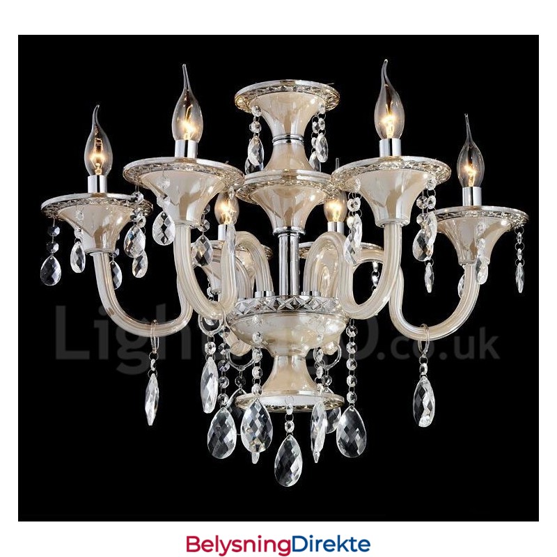 Krystall Luksuriøs Moderne Samtids Anheng Lysekrone