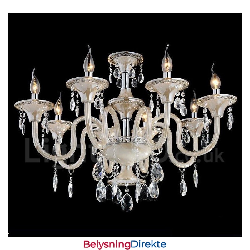 Krystall Luksuriøs Moderne Samtids Anheng Lysekrone