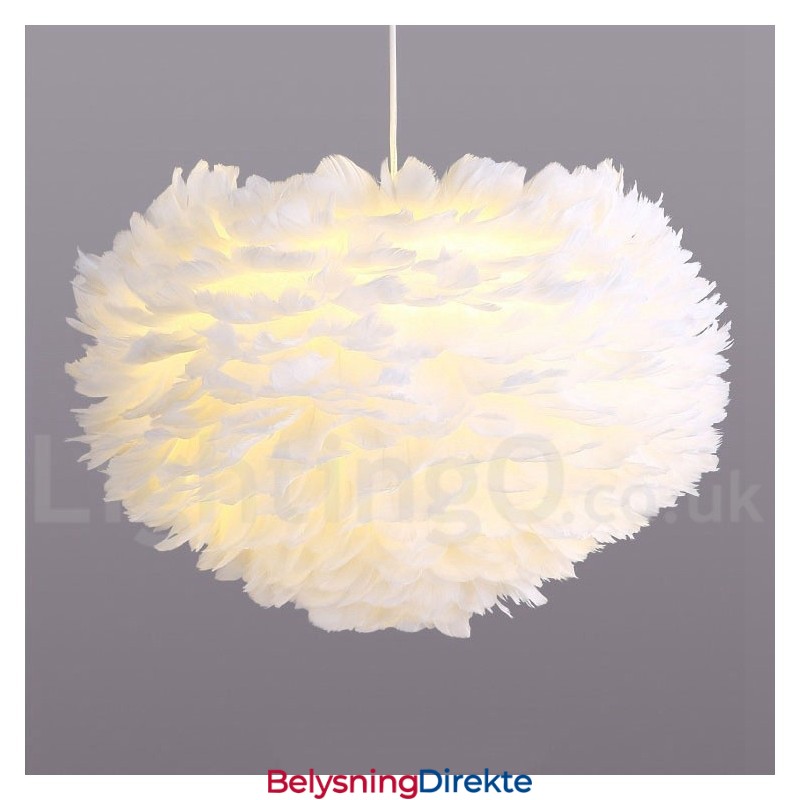 Flerfarget Fjærlysekrone Moderne Og Moderne Anhengslampe