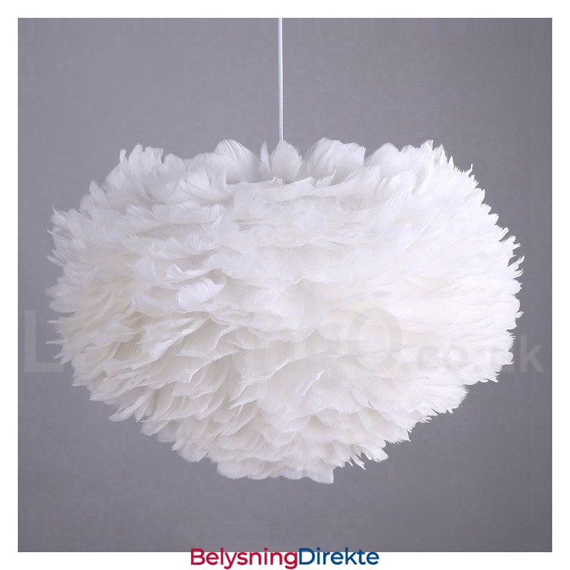 Flerfarget Fjærlysekrone Moderne Og Moderne Anhengslampe