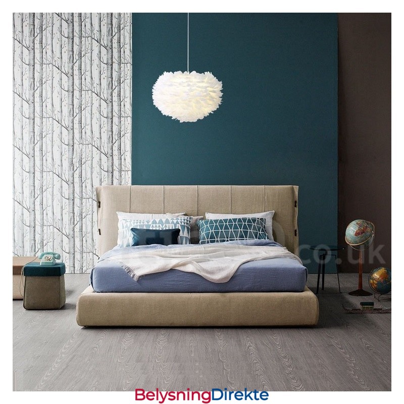 Flerfarget Fjærlysekrone Moderne Og Moderne Anhengslampe