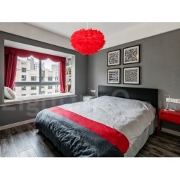 Flerfarget Fjærlysekrone Moderne Og Moderne Anhengslampe