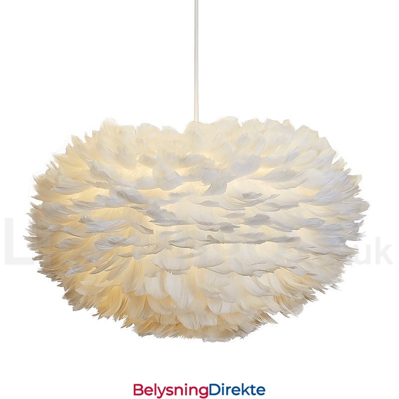 Flerfarget Fjærlysekrone Moderne Og Moderne Anhengslampe