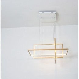 Dimmbar Lineær Pendellampe Med Fjernkontroll Omgivelseslys Malte Overflater Aluminium Moderne Design