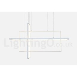 Dimmbar Lineær Pendellampe Med Fjernkontroll Omgivelseslys Malte Overflater Aluminium Moderne Design