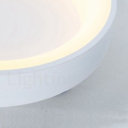 Dimmbar Flerfarget Rund Tretaklampe Med Akrylskjerm Taklampe I Nordisk Stil