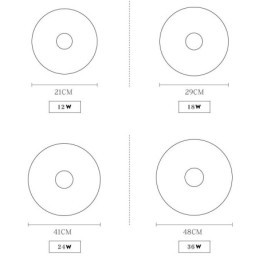 Dimbar Ultratynn Rund Taklampe I Tre Med Akrylskjerm I Nordisk Stil