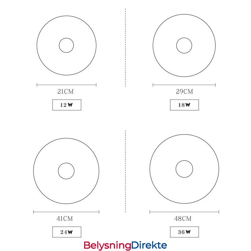 Dimbar Ultratynn Rund Taklampe I Tre Med Akrylskjerm I Nordisk Stil