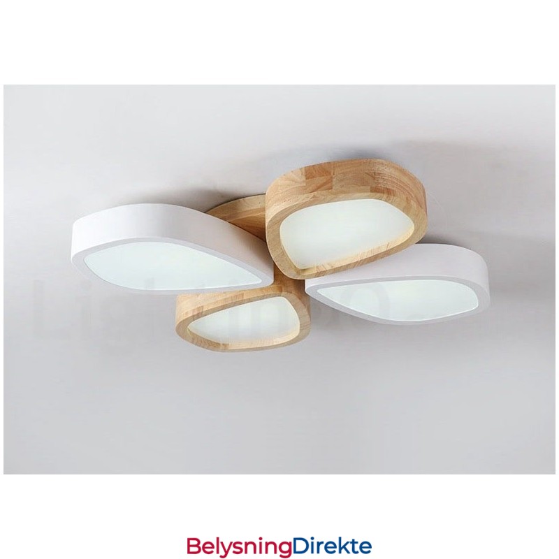Dimbar Ultratynn Taklampe I Kronbladtre Med Akrylskjerm I Nordisk Stil