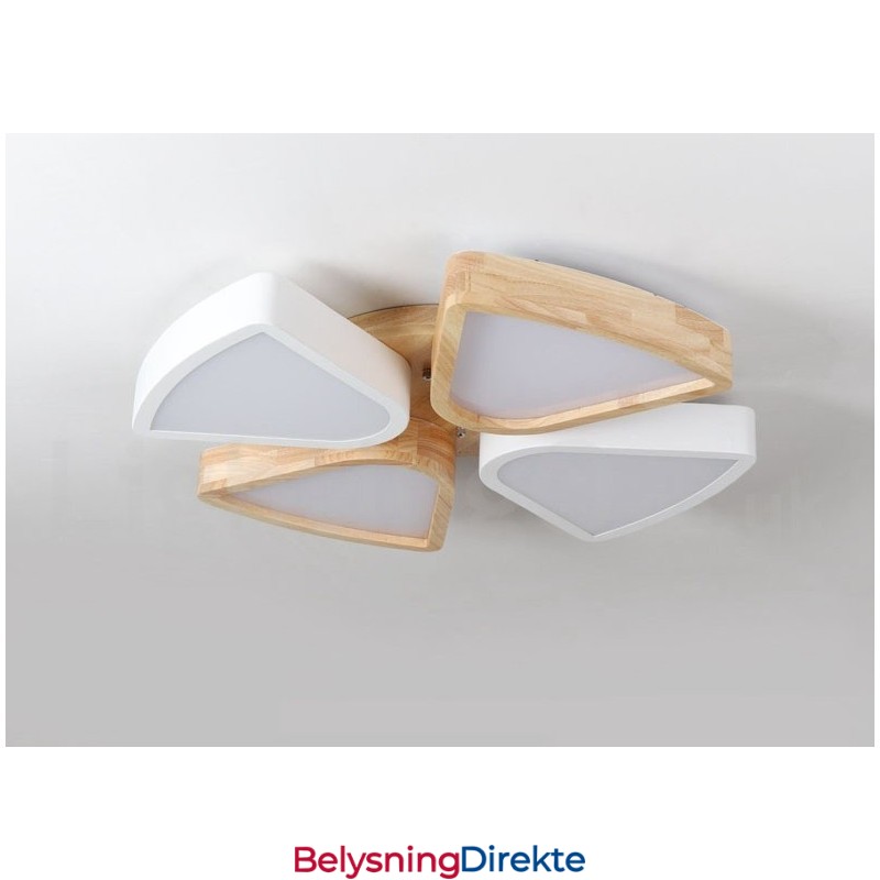 Dimbar Ultratynn Taklampe I Kronbladtre Med Akrylskjerm I Nordisk Stil