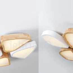 Dimbar Ultratynn Taklampe I Kronbladtre Med Akrylskjerm I Nordisk Stil