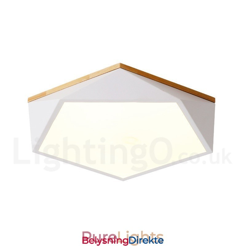 Dimmbar Macaron Flerfarget Tretaklampe Med Akrylskjerm Taklampe I Nordisk Stil