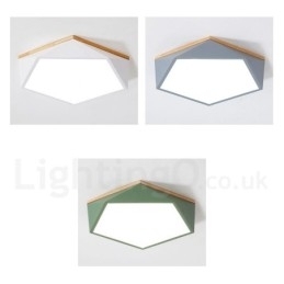 Dimmbar Macaron Flerfarget Tretaklampe Med Akrylskjerm Taklampe I Nordisk Stil