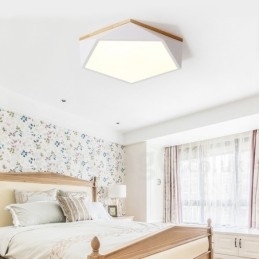 Dimmbar Macaron Flerfarget Tretaklampe Med Akrylskjerm Taklampe I Nordisk Stil