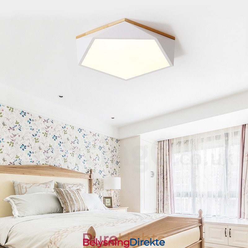 Dimmbar Macaron Flerfarget Tretaklampe Med Akrylskjerm Taklampe I Nordisk Stil