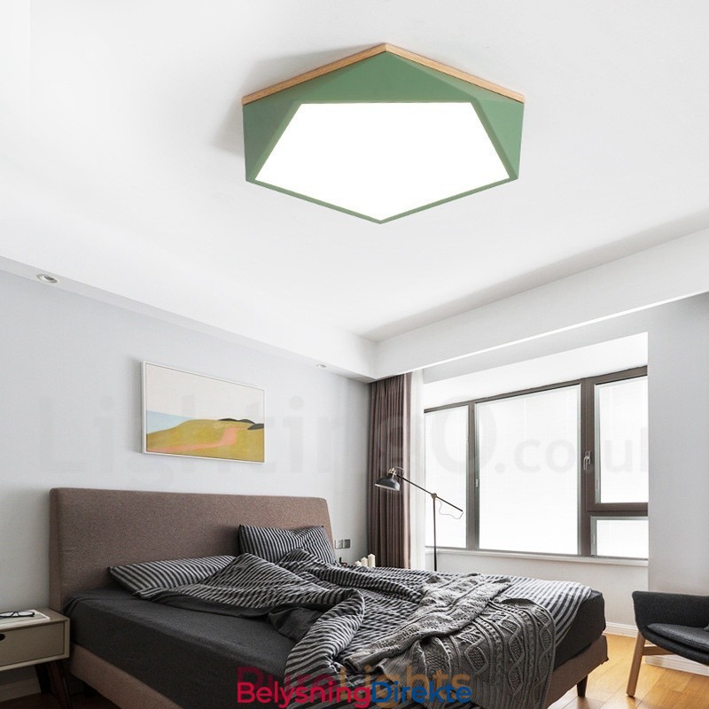 Dimmbar Macaron Flerfarget Tretaklampe Med Akrylskjerm Taklampe I Nordisk Stil